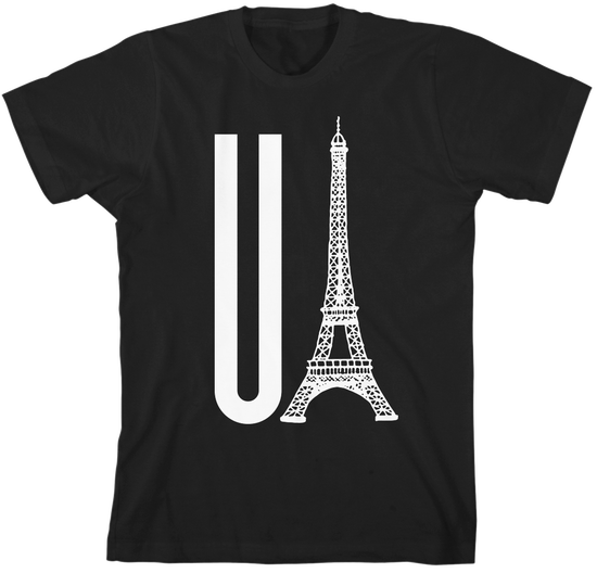 You Eiffel Black Unisex T-Shirt